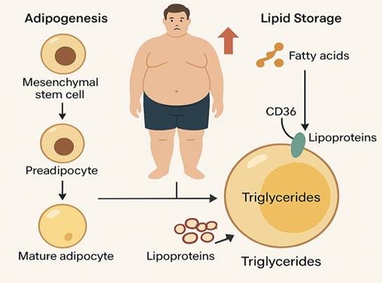 Fig . 1: Adipogenesis and the developmentof obesity.
