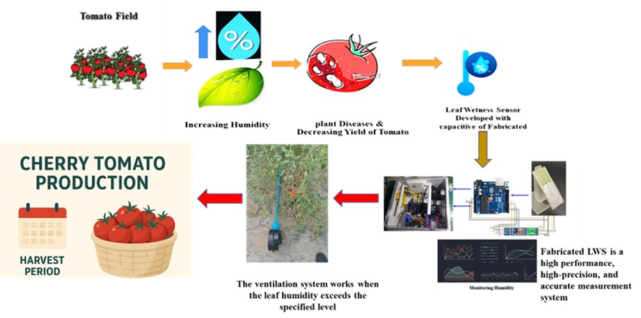 Improvement of Leaf Wetness Sensor System for Moisture Content in Greenhouses to Reduce Disease Incidence on Tomato Leaves of Cherry Tomato
