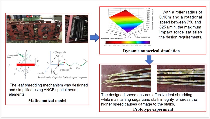 Dynamic Analysis and Test of the Leaf Crushing Mechanism in the Sugar Cane Harvester
